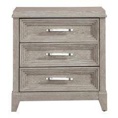 Belmar 3 Drawer Night Stand in Washed Taupe