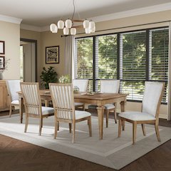 Haven Hills Opt 7 Piece Rectangular Table Set - 6 Upholstered Chairs, 18" Table