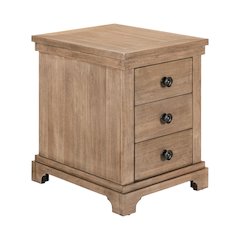 Haven Hills Chairside Table for Living Room Traditional - Camel Beige Birch Wood