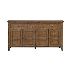 Carolina Park Server Cabinet for Dining Room Storage - Amber Brown