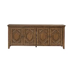 Carolina Park 78 Inch TV Stand Entertainment Center  - Amber Brown