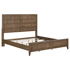 Shaker Lakes Queen Panel Bed Frame - Harvest Brown