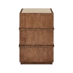 Shaker Lakes Chairside Table, Granite Top Insert - Harvest Brown Maple Wood