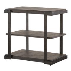 Modern View Tiered End Table in Gauntlet Gray