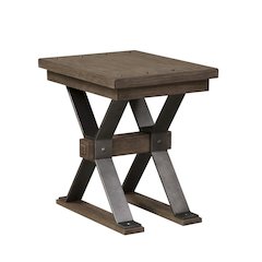 Brown Small Side Table – Elegant Sofa Table for Living Room or Couch Use