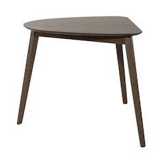 Brown Modern Dining Table – Small Round Mid Century Corner Kitchen Table