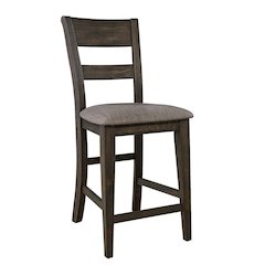 Brown Wooden Counter Height Chairs – Bar Stools with Back for Kitchens