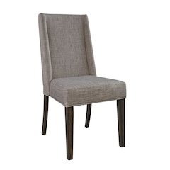 Elegant Brown Side Chair – Upholstered Wooden Dining Chair for Any Room