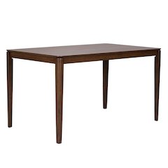 Brown Rectangular Dining Table, Solid + Manufactured Wood, Farmhouse Style