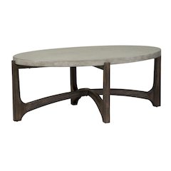 Brown Oval Coffee Table – Elegant Center Table for Living Room Spaces