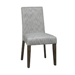 Brown Upholstered Side Chair – Elegant Wooden Dining Chair for Any Room