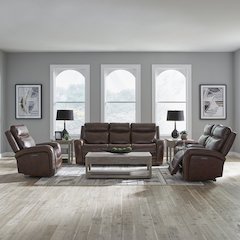 Blair Blair Sofa w/ Loveseat & Recliner - Cognac Leather