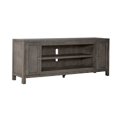 Modern Farmhouse Entertainment Stand 78 Inch TV Console  - Charcoal Oak Wood