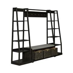 Mill Creek Wall Unit Rubberwood Solids w/ Split Heart White Oak Veneers