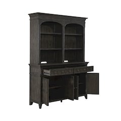 Hutch & Buffet in Rubberwood Solids & Split Heart White Oak Veneers