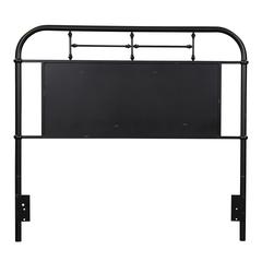 Vintage Series Full Metal Headboard - Black in Distressed Metal