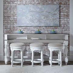 Magnolia Manor 4 Piece Console Set (1-Console 3-Stools)