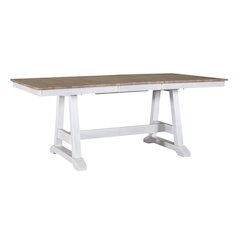 Lindsey Farm Lindsey Farm Trestle Table - Weathered White & Sandstone