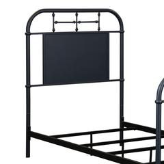Vintage Series Twin Metal Headboard - Navy in Distressed Metal