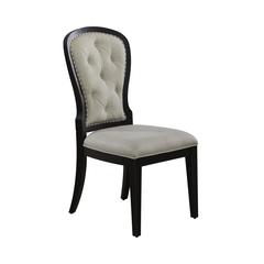 Uph Tufted Back Side Chair - Black