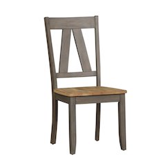 Lindsey Farm 6 Piece Trestle Table Set in Rubberwood Solids & Veneers w/ MDF