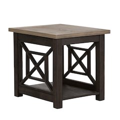 Heatherbrook 3 Piece Set (1-Cocktail 2-End Tables) in Acacia Solid and Veneer