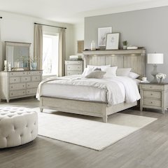 Ivy Hollow King Mantle Bed, Dresser & Mirror, Chest, Night Stand