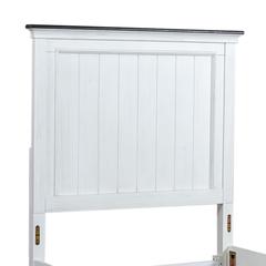 Allyson Park Twin Panel Headboard in Wirebrushed White w/ Charcoal Top
