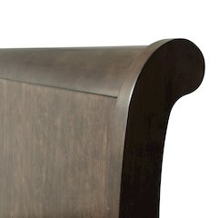 King California Sleigh Bed in Poplar Solids & Pin Knotty Cherry Veneers