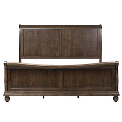 Rustic Traditions King California Sleigh Bed, Dresser & Mirror