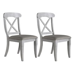 Uph X Back Side Chair (RTA) - Set of 2 in Rubberwood Solids w/ Pine Veneers