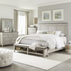 Ivy Hollow King Storage Bed, Dresser & Mirror, Chest
