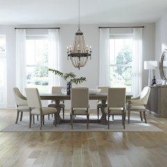 Westfield 9 Piece Trestle Table Set in Havana Brown color