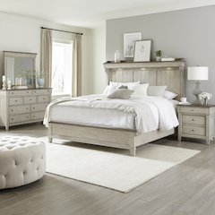 Ivy Hollow King Mantle Bed, Dresser & Mirror, Night Stand