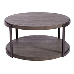 Modern View Round Cocktail Table in Gauntlet Gray