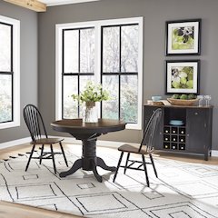 Carolina Crossing 3 Piece Pedestal Table Set in Rubberwood Solids