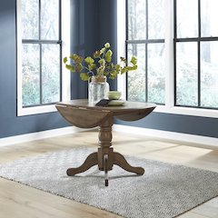 Carolina Crossing Drop Leaf Table Set in Rubberwood Solids