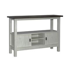Brook Bay Sideboard in Textured White w/ Carbon Gray Top