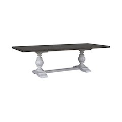 River Place Trestle Table Set in Pine Solids & Veneers