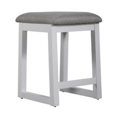 Uph Console Stool Contemporary White in Two-Tone Shell White