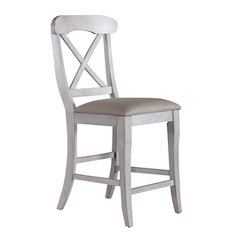 Ocean Isle 5 Piece Gathering Table Set - Antique White w/ Weathered Pine