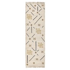 Belfast 2.6'x8' Wool Blend Handwoven Caviar Ivory Area Rug Runner