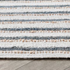 Del Mar 2.6'x8' Jute Blend Fabric Handwoven Sustainable Ivory Accent Rug Runner