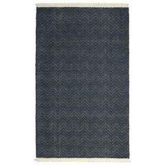 Miller Handwoven Indoor Outdoor Area Rug  Navy 5x8
