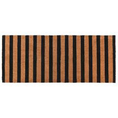 Striped Black and Natural 24x57 Doormat by Kosas Home
