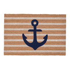 Anchors Away 24"x36" Doormat Choir Front and PVC Backing  Navy and Natural
