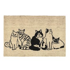 Good Dog 24"x36" Doormat Choir Front and PVC Backing Black and Sand