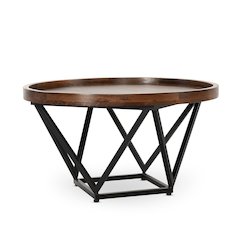 Lamar Mango Wood Coffee Table in Medium Brown