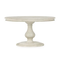 Adrienne 54" Round Dining Table, Antique White
