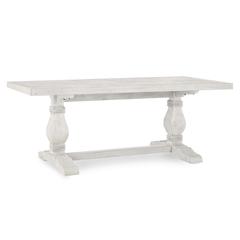 Caleb 78" Dining Table Distressed Ivory